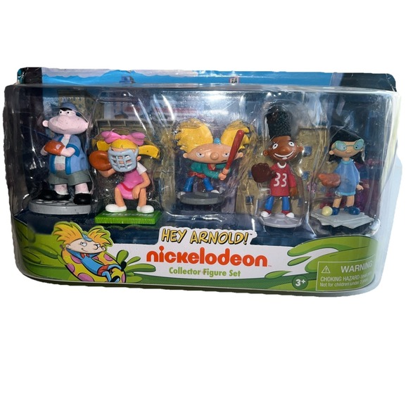 New HEY ARNOLD! Collector 5 FIGURE SET Nickelodeon w/ HELGA Harold GERALD Phoebe - Picture 1 of 9